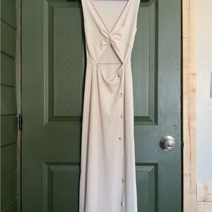 Elegant Cream Maxi Dress